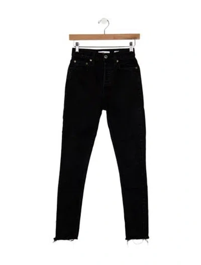 Pre-owned Re/done High-rise Skinny Leg Jeans In Black