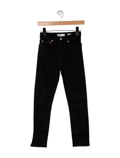 Pre-owned Re/done High-rise Skinny Leg Jeans In Black