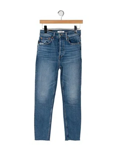 Pre-owned Re/done High-rise Skinny Leg Jeans In Blue