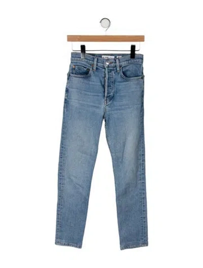 Pre-owned Re/done High-rise Skinny Leg Jeans In Blue