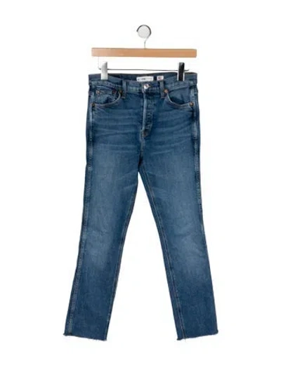 Pre-owned Re/done High-rise Skinny Leg Jeans In Blue