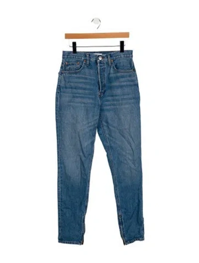 Pre-owned Re/done High-rise Skinny Leg Jeans In Blue