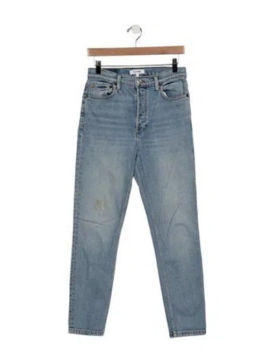 Pre-owned Re/done High-rise Skinny Leg Jeans In Blue