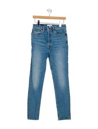 Pre-owned Re/done High-rise Skinny Leg Jeans In Blue