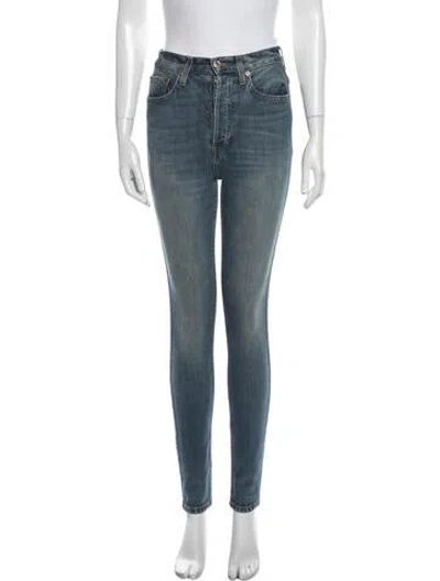 Pre-owned Re/done High-rise Skinny Leg Jeans In Blue