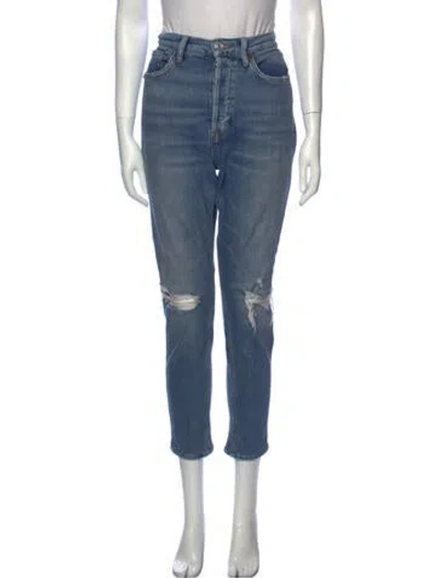 Pre-owned Re/done High-rise Skinny Leg Jeans In Blue