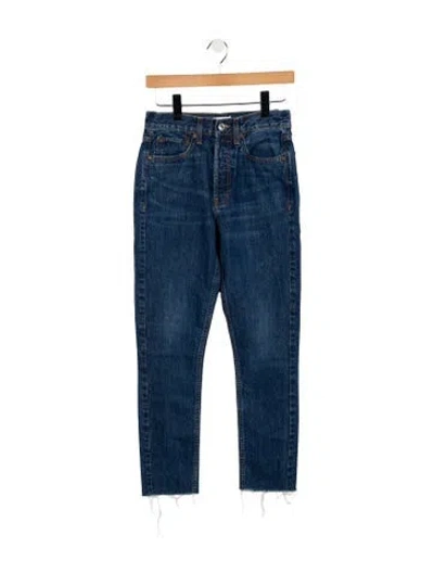Pre-owned Re/done High-rise Skinny Leg Jeans In Blue