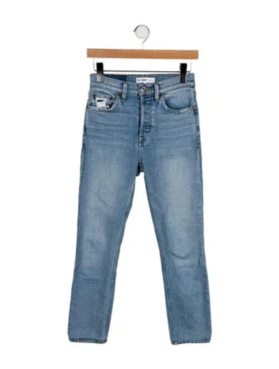 Pre-owned Re/done High-rise Skinny Leg Jeans In Blue