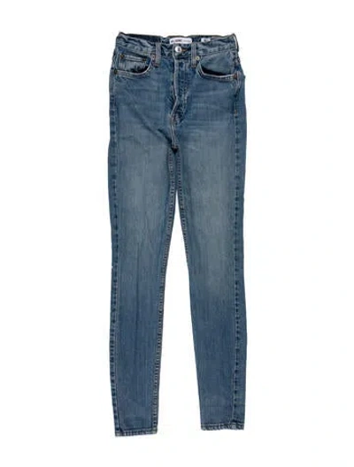Pre-owned Re/done High-rise Skinny Leg Jeans In Blue