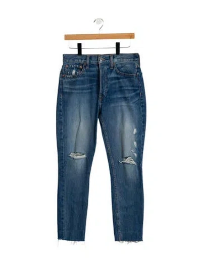 Pre-owned Re/done High-rise Skinny Leg Jeans In Blue