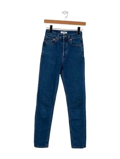 Pre-owned Re/done High-rise Skinny Leg Jeans In Blue