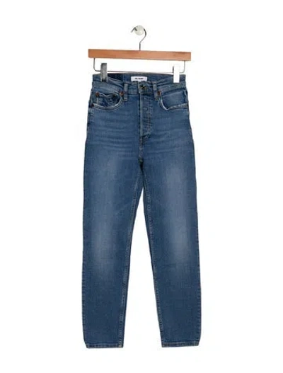 Pre-owned Re/done High-rise Skinny Leg Jeans In Blue