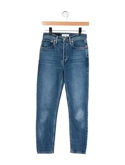 Pre-owned Re/done High-rise Skinny Leg Jeans In Blue
