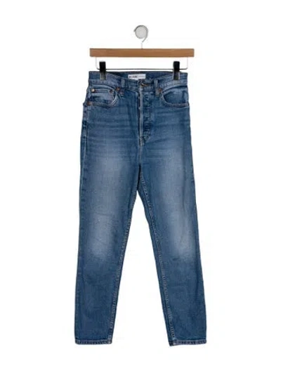 Pre-owned Re/done High-rise Skinny Leg Jeans In Blue