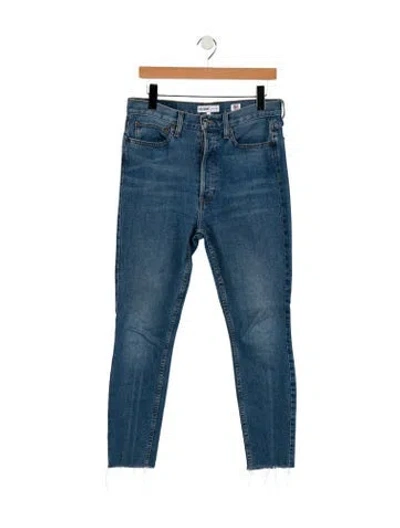 Pre-owned Re/done High-rise Skinny Leg Jeans In Blue