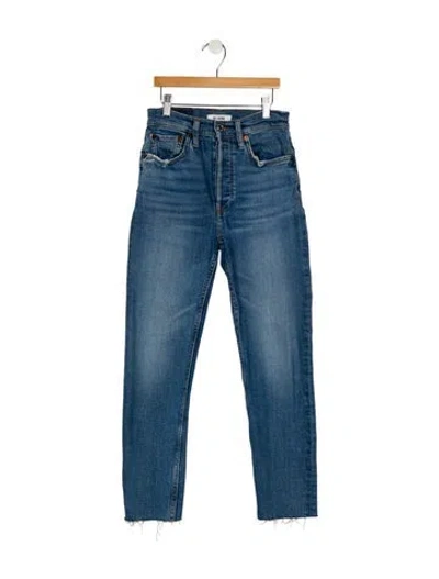 Pre-owned Re/done High-rise Skinny Leg Jeans In Blue