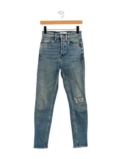 Pre-owned Re/done High-rise Skinny Leg Jeans In Blue