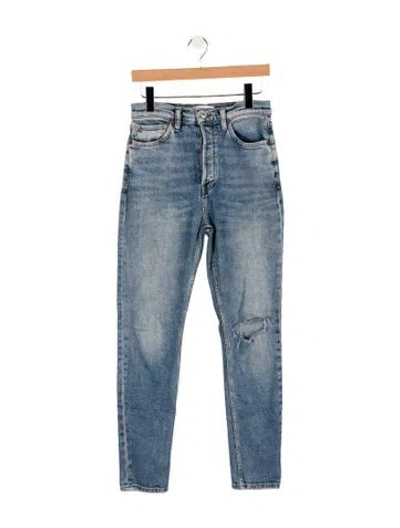 Pre-owned Re/done High-rise Skinny Leg Jeans In Blue