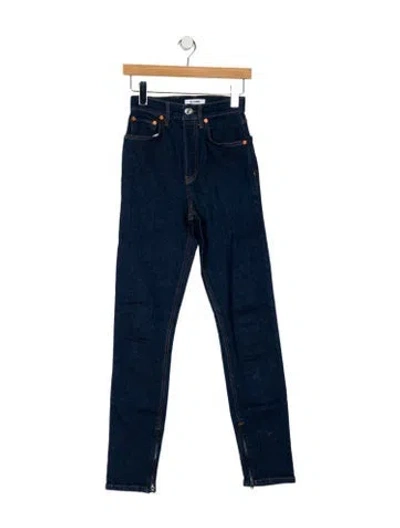 Pre-owned Re/done High-rise Skinny Leg Jeans In Blue