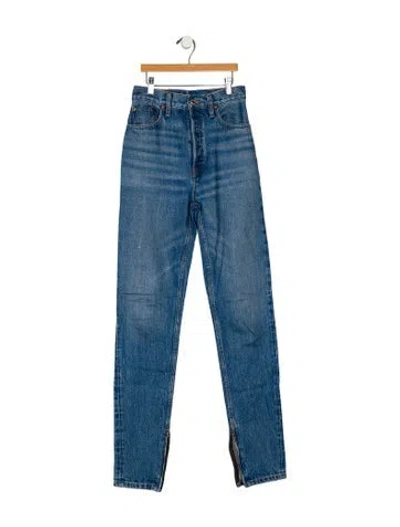 Pre-owned Re/done High-rise Skinny Leg Jeans In Blue