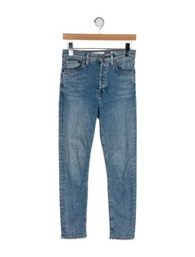 Pre-owned Re/done High-rise Skinny Leg Jeans In Blue