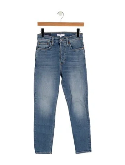 Pre-owned Re/done High-rise Skinny Leg Jeans In Blue