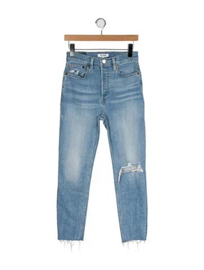 Pre-owned Re/done High-rise Skinny Leg Jeans In Blue