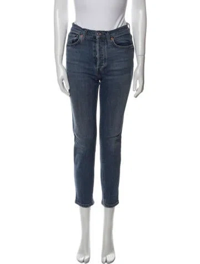 Pre-owned Re/done High-rise Skinny Leg Jeans In Blue
