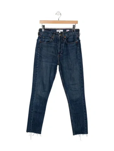 Pre-owned Re/done High-rise Skinny Leg Jeans In Blue