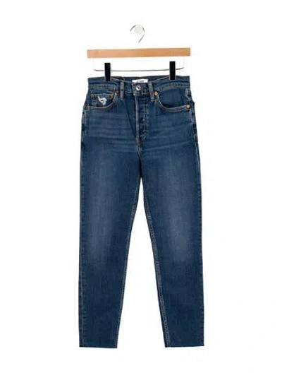 Pre-owned Re/done High-rise Skinny Leg Jeans In Blue