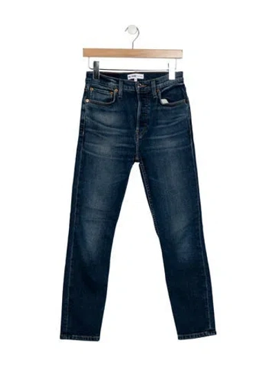 Pre-owned Re/done High-rise Skinny Leg Jeans In Blue