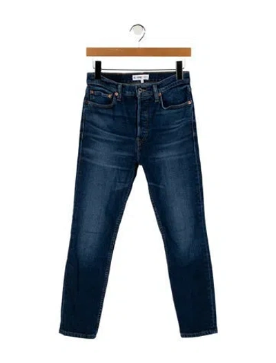 Pre-owned Re/done High-rise Skinny Leg Jeans In Blue