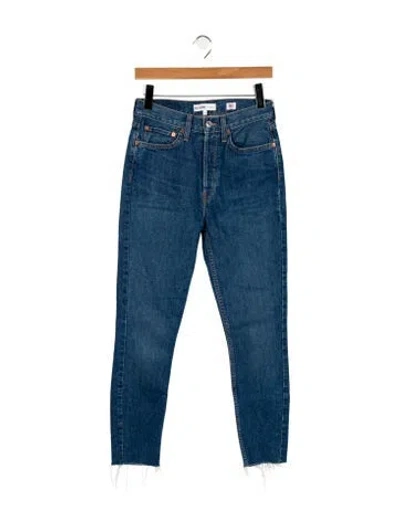 Pre-owned Re/done High-rise Skinny Leg Jeans In Blue