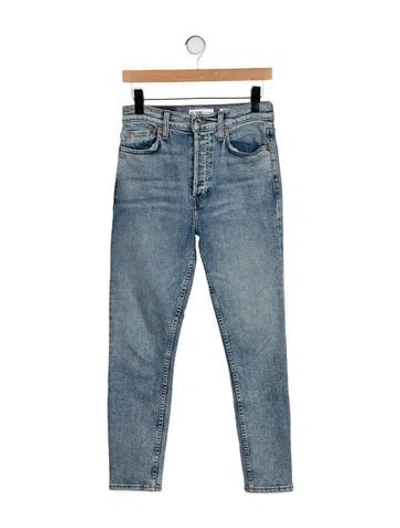 Pre-owned Re/done High-rise Skinny Leg Jeans In Blue