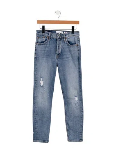 Pre-owned Re/done High-rise Skinny Leg Jeans In Blue