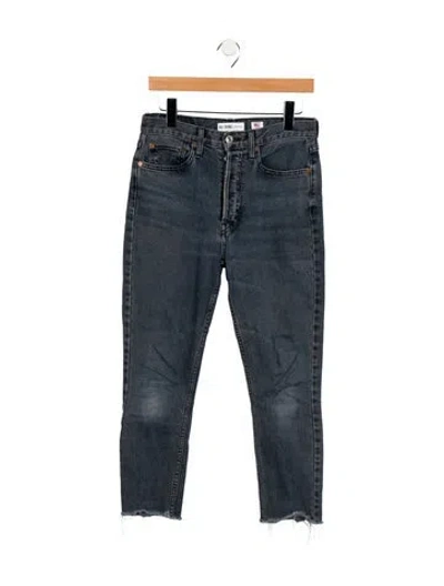 Pre-owned Re/done High-rise Skinny Leg Jeans In Blue