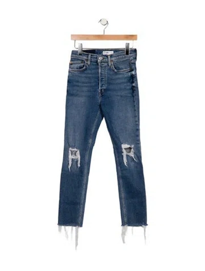Pre-owned Re/done High-rise Skinny Leg Jeans In Blue