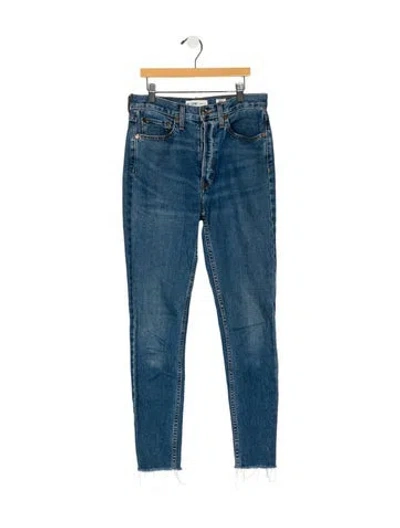 Pre-owned Re/done High-rise Skinny Leg Jeans In Blue