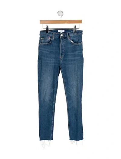 Pre-owned Re/done High-rise Skinny Leg Jeans In Blue