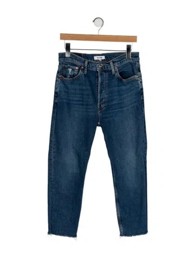 Pre-owned Re/done High-rise Skinny Leg Jeans In Blue