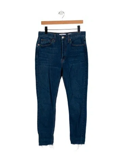 Pre-owned Re/done High-rise Skinny Leg Jeans In Blue