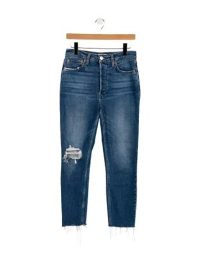 Pre-owned Re/done High-rise Skinny Leg Jeans In Blue