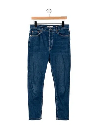 Pre-owned Re/done High-rise Skinny Leg Jeans In Blue