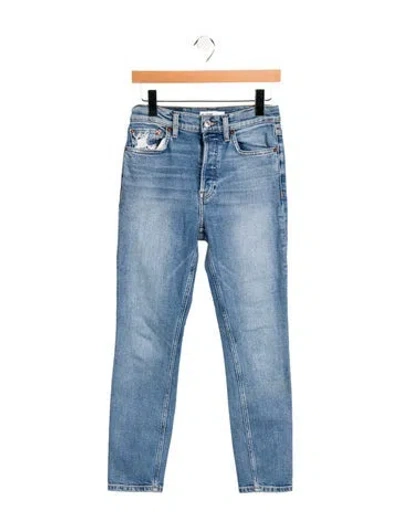 Pre-owned Re/done High-rise Skinny Leg Jeans In Blue