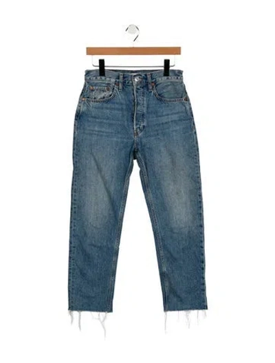 Pre-owned Re/done High-rise Skinny Leg Jeans In Blue