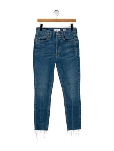 Pre-owned Re/done High-rise Skinny Leg Jeans In Blue