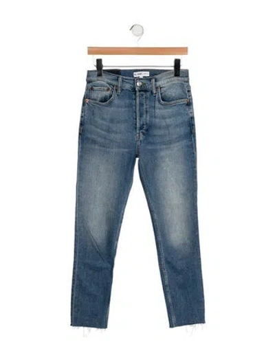 Pre-owned Re/done High-rise Skinny Leg Jeans In Blue