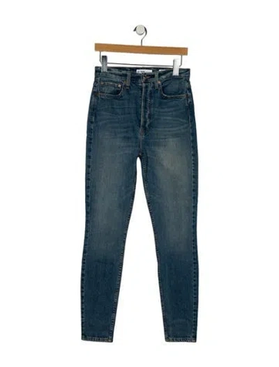 Pre-owned Re/done High-rise Skinny Leg Jeans In Blue