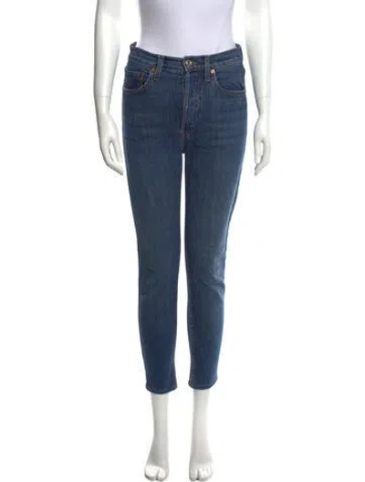 Pre-owned Re/done High-rise Skinny Leg Jeans In Blue