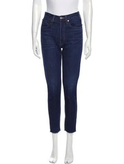 Pre-owned Re/done High-rise Skinny Leg Jeans In Blue